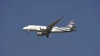 Airbus ACJ220 / FIVE Holdings / 9H-FIVE landing at LFSB