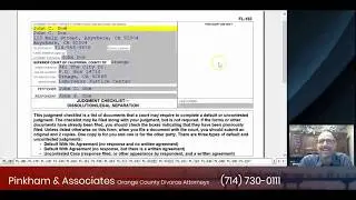 FL 182: Контрольный список для решения о разводе
