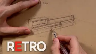 Retro Car Interior Design Sketch