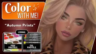 Autumn Prints 👏 Another Etsy Beauty Comes Alive! 🛍️🌸Grayscale Coloring Tutorial using Pastels