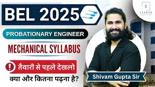 BEL PO Mechanical Syllabus 2025 | BEL Probationary Engineer Preparation Strategy | BEL PE 2025