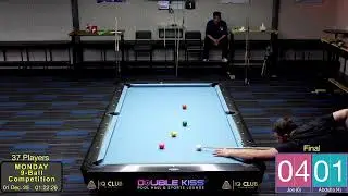 01 Dec. 2025, Monday, 9 Ball Weekly Tournament, Double Kiss Pool Hall Pattaya Thailand