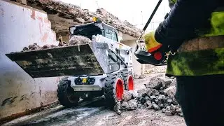 Remote Controlled Bobcat Skidsteer in ACTION!