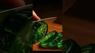 🔪 ASMR Glass Cucumber Slice 💚 So crunchy it shatters your ears #cat #viral #youtubeshorts #youtube