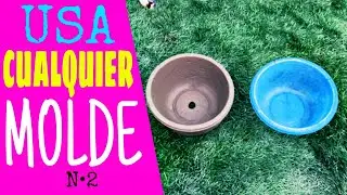 ❎COMO hacer MACETAS de CEMENTO con cualquier MOLDE/MOLDE para MACETAS/vaso de cimento/DIY/pot cement