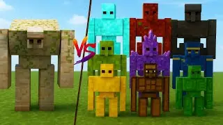 Mutant Iron Golem vs All Golems in Minecraft Mob Battle! 😱