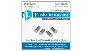 Stainless Steel 304 Weld Stud M6 X 20mm