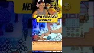 Nothing quite like a crazy night of apple wine and soggy newspaper w the boys 📰 #twitch #stardew