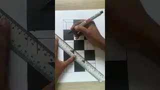 Easy 3D illusion Drawing #shortsfeed #shortsvideo #illusion #3ddrawing #tutorialtamil
