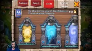 Castle Clash Double evolving my Demogorgon rolling gems