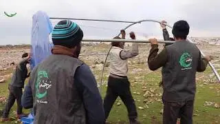 بناء وتجهيز مخيم لأهلنا النازحين من ريف ادلب الجنوبي في بلدة برج النمرة