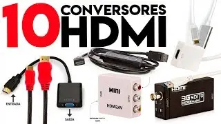 10 Tipos de Conversor HDMI | Adaptador HDMI para VGA, DVI, RCA, USB e outros