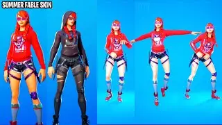 New Summer Fable Skin Showcase With All Popular Emotes & Dances