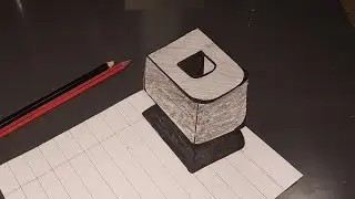 Very easy !! How to Draw 3D floating Letter 