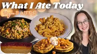 🥞Vegan What I Ate Today | Oil-Free Pancakes, Pasta, & Pumpkin Pie Bars!