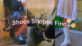 Aesthetic☕︎︎ Shoes Shopee finds| mary jane shoes, chunky boots+platform shoes❤︎