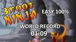 3 Foot Ninja - 100% Easy Speedrun 01:09
