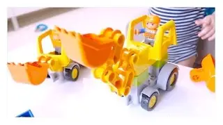 Мультик про машинки.Экскаватор. Строительные машины. Распаковка Lego DUPLO. Лего Дупло.