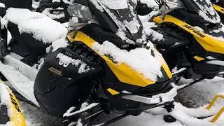 Snowy SkiDoos Sleds at Good Times Adventures