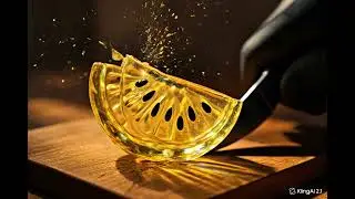 Cutting a crystal clear orange With knife satisfying video asmr super video part 1 