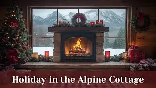Fireplace Sounds 🎄 Alpine Cottage Holiday Warmth & Winter Ambience | Whispers of Shambhala