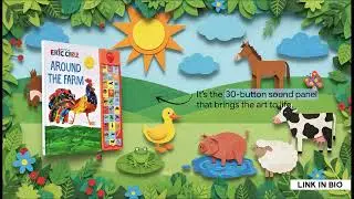 World of Eric Carle, Around the Farm 30-Button Animal Sound Book - Great for First Words - PI Kids