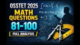 OSSTET 2025 Math Answer Key | Questions 81-100 Solutions & Tricks | #osstet #osstet_2025 #maths
