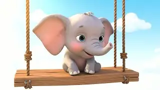 The Sleepy Baby Elephant Dozed on the Swing | Nursery Rhymes for Kids & Baby Songs