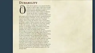Homebrew Rules: Durability