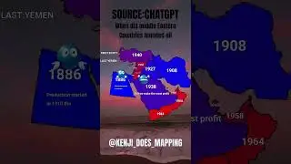 when did middle eastern countries founded oil #shorts #geography #map #europe #middleeast