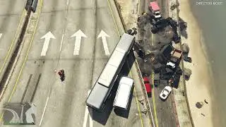 4 Minutes Of GTA 5 NPCs Driving Off An Overpass