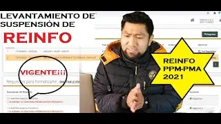 REINFO: LEVANTAMIENTO DE SUSPENSION DE REINFO 2021