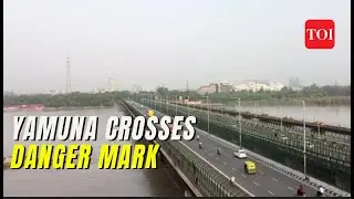 WATCH: Drone visuals show Yamuna water level crosses danger mark again in Delhi