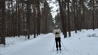 Рига день 76. Учимся кататься на лыжах. В Межапарке пилят деревья? Winter Mezaparks