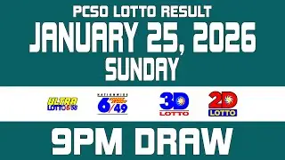 January 26, 2026 | 9PM Lotto Draw Results