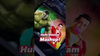 Hulk Shazam, Red Hulk Black Adam! Double mashup short! #mashups #fusion #artwork #procreate #viral