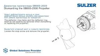 Flow booster Sulzer XSB. Propeller dismantling.