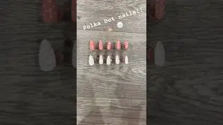 Polka dot nails!#nails#nailtutorial#cute#polkadot#likesharesubscribe#comment#blowup#dontflop#fyp