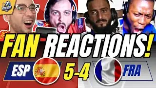 SPAIN & FRANCE FANS REACTION TO SPAIN 5-4 FRANCE | UEFA NATIONS LEAGUE FAN REACTIONS
