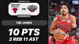 Tre Jones vs New Orleans Pelicans | 10 PTS 2 REB 11 AST | NBA 11-24-2025 Highlights
