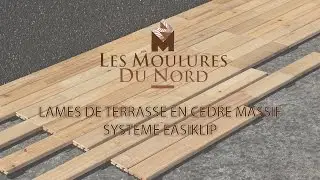Lames de terrasse en c&egrave;dre massif EASIKLIP