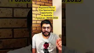 Registered Nurse visa sponsorship job opportunity in Australia #australianimmigration