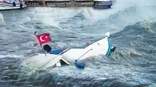 Antalya is being destroyed by a hurricane. 🚨 Storm in Turkey.