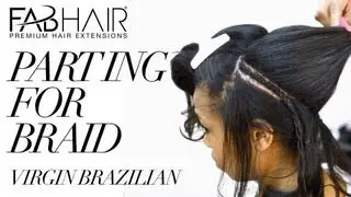 HOW TO PART FOR BRAID DOWN WITH PERIMETER LEAVE OUT - FABHAIR