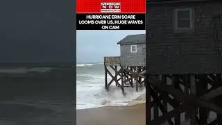 Hurricane Erin Puts US On High Alert, Massive Waves Thrash East Coast | On Cam #shorts