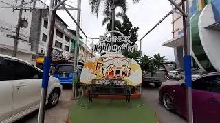 Walk from Dannok Sadao Thailand ด่านนอก สะเดา towards Border Checkpoint to Bukit Kayu Hitam Malaysia
