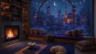 Islamic Winter Ambience Prayer Room ❄️l Cozy Night l Ramadan l NO Music l Quran Recitation (2 Hours)