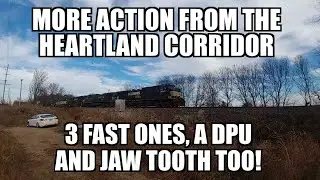 3 fast ones from the NS Heartland Corridor with a local, a DPU and Jaw Tooth too!