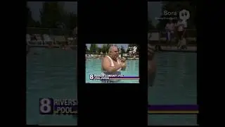 Michael on the news at the public pool