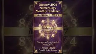 Mulank 7 Numerology ✨ Intuition, healing & spiritual clarity this month. Born 7,16,25 #tarot